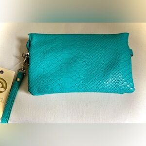 NWT Big Buddha TURQ Crossbody/Wristlet